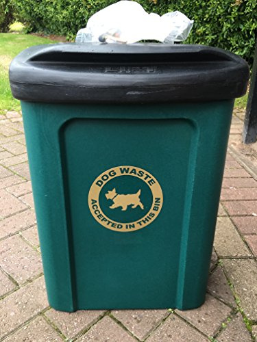 Advancedscape Ceaser 30 Litre Wall or Post Mountable Plastic Dog Waste Bin - GREEN