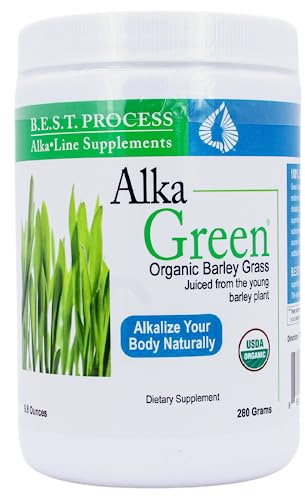 Morter HealthSystem Alka•Green Powder Best Process Alkaline — Nutrient Dense Organic Barley Grass Supplement — Natural Source of Enzymes & Amino Acids