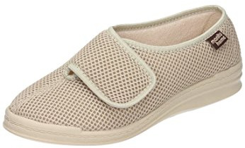 Manitu home Pantofole da donna basse, beige., 38 EU