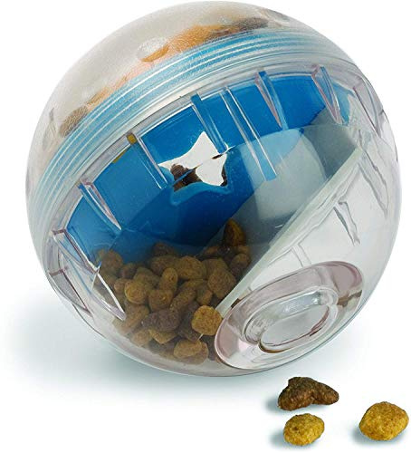 Pet Zone IQ Treat Ball, Interactive Dog Dispenser Toy, 4 Inch Slow Feeder
