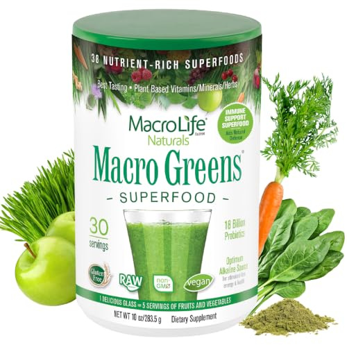MacroLife Naturals Macro Greens Powder, 10oz