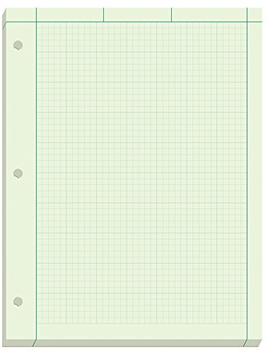 Ampad Engineer Pad, 5 Squares per Inch, 8.5 x 11, 200 Sheet Pad, Green (22-144)