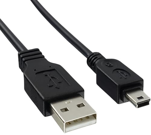 Mini USB Cable - Works with Portable Hard Drives, Power Bank, Speaker, MP3 Players, SAT NAV, Dashcam, Mobile, Camera - Compatible with Western Digital, LaCie, Toshiba, Iomega and more - 1M