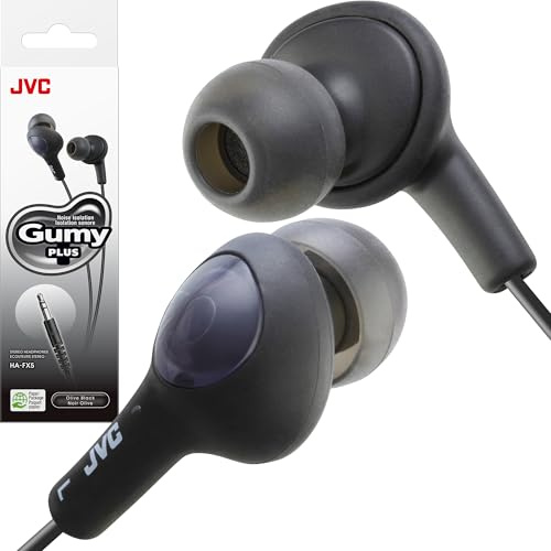 JVC HAFX5B Gumy Plus Inner Ear Headphones -Black
