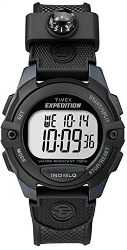 Timex Men's Expedition Digital CAT 41mm Watch – Gray & Black Case with Black Resin Strap & Integrated Compass