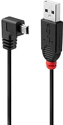 Lindy 31971 - USB 2.0 Kabel Typ A Stecker / Mini-B 90° gewinkelt - 1m