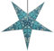 Guru-Shop Abat jour en papier en forme d'étoile de Noël 5 branches Vert/turquoise
