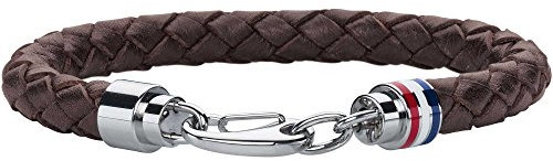 Tommy Hilfiger Jewelry Geflochtenes Lederarmband für Herren - Erhältlich aus Braune oder Schwarze Farbe