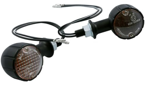 Blinker Arizona Mini Alu universal Motorrad kurzer Stiel, schwarz, Paar