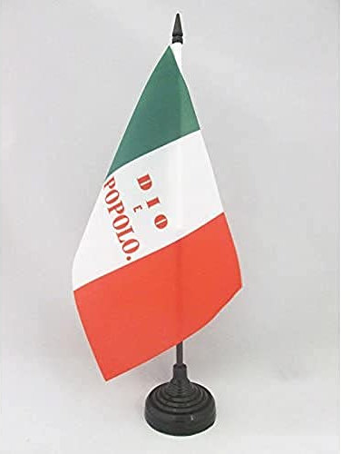 AZ FLAG - Tischflagge Römische Republik 1849-21x14 cm - S.P.Q.R. Tischfahne 14 x 21 Cm - Flaggen