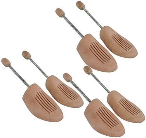 Set de 3 paia tendiscarpe in legno T. 40/41 con molla a spirale per ottima ritenzione della forma calzature