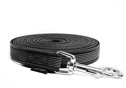Mystique® Gummierte Schleppleine 20mm schwarz 10m