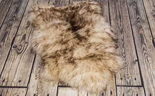 World of Leather Alfombra De Piel Genuina De Oveja para Habitación para Dormitorio (L: 120-130 cm)