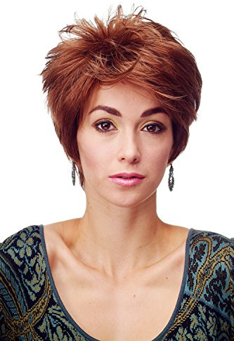 WIG ME UP - 81448-30 Damenperücke Perücke kurz Kurzhaarfrisur toupiert Kupferbraun Rostbraun Rotbraun