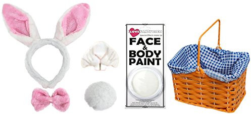 SUPER ZUBEHÖR FÜR OSTERN ODER OSTEREIER SUCHEN FÜR DIE KLEINEN ODER GROßEN = SIE HABEN DIE WAHL ZWISCHEN DEN SCHWARZEN OSTERHASEN OHREN ODER DEN ROSA OSTERHASEN OHREN=BEIDE SET SIND 6 TEILIG = DAS SET BESTEHT AUS =OSTERHASEN OHREN / GUMMI HASENNASE / FLIEGE IN DER FARBE DER OHREN / EINEN PLASTIK KORB MIT BLAUEM INNENFUTTER / STUMMEL SCHWÄNZCHEN / WEIßEM MAKE UP===((ROSA OHREN))