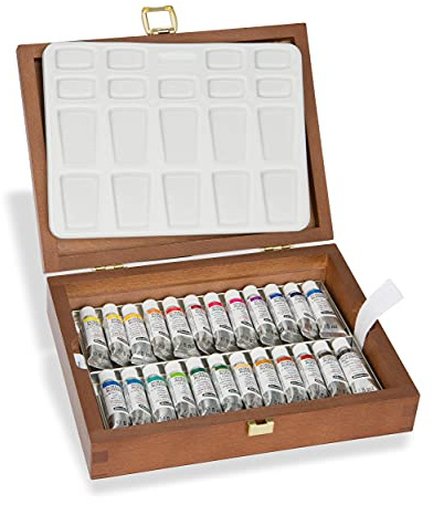 Schmincke HORADAM AQUARELL Farbkasten Holz 24 x 5 ml Tuben, 74 224 097