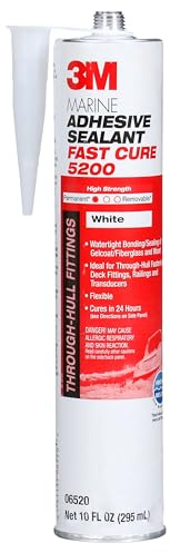 3M Marine Adhesive/Sealant Fast Cure (White, 1/10 Gallon)