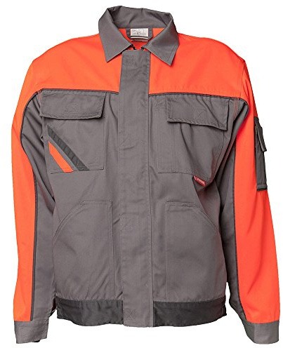 Planam 2410040 Size 40 Visline V1 Waisted Jacket - Zinc/Orange/Slate