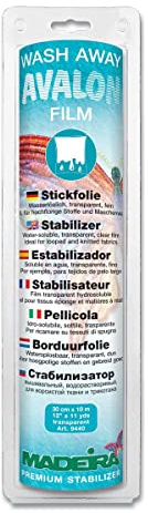 Madeira Stickvlies Stabilisator, Plastic, Transparent, 10 Länge x 0,3 Meter Breite