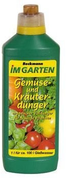 Im Garten Bio-Flüssig-Dünger für Gemüse- und Kräuter-Gärten, Volldünger für Gemüse und Kräuter