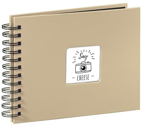 Hama Álbum de fotos con espiral, Beige, 24 x 17 cm, Regalo de San Valentin