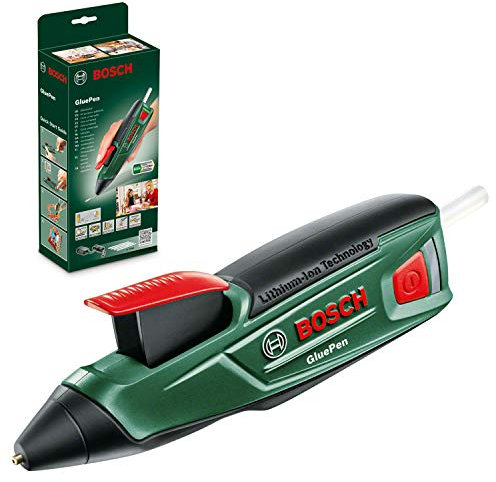 Bosch 06032A2070 Cordless Hot Glue Gun GluePen (Micro USB Charger, 4 x Ultrapower Glue Sticks, 3.6 V Cardboard Box)