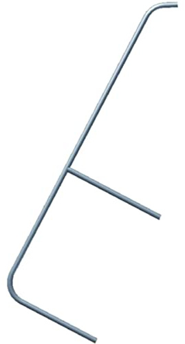 Zarges Handlauf für Podesttreppen (silber, für 5-6 stufige Podesttreppen geeignet, Treppenhandlauf aus Stahl, Sicherheitsgeländer, Treppensicherung, Treppengeländer) 41970