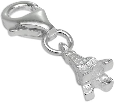 TheCharmWorks Winzig 925 Sterlingsilber Eiffelturm Charm Anhänger zum Anklipsen