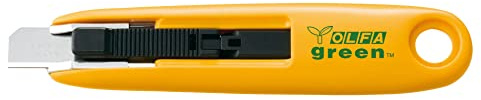 OLFA SK-7Green - Cúter plástico reciclado con cuchilla trapezoidal de 12,5 mm