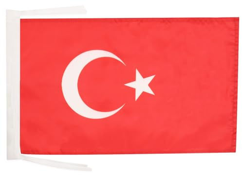AZ FLAG Bandera de TURQUÍA 45x30cm - BANDERINA TURCA 30 x 45 cm cordeles Poliester Ligero