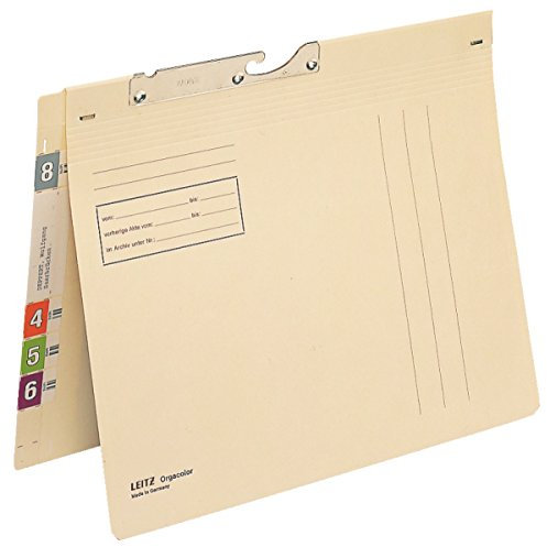 Esselte Leitz Pendelhefter Orgacolor®, Schlauchheftung Flexofil, kfm. Heftung, Karton, chamois