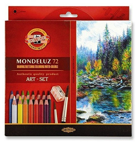 Koh-i-noor Mondeluz Aquarell Drawing Set. 72 Colored Pencils. by Koh-I-Noor Hardtmuth