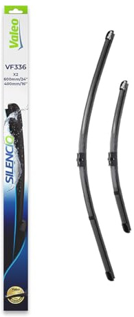 Valeo Silencio Kit de 2 Balais d'Essuie-Glace Plats VF336 - Avant - 600 mm / 400 mm - Remplacement d'Équipement d'Origine, Fabriqués en France - 574399