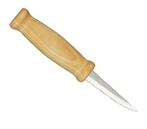 Morakniv Werkzeug Kerbschnitzmesser geölter Birkenholzgriff 3-lagig Gesamtlänge: 20.3 cm Messer, Grau, M