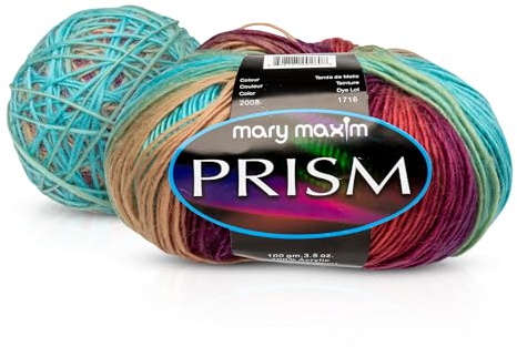 Mary Maxim Prism Yarn, Soft Acrylic Multicolor DK Yarn for Crocheting and Knitting, Light Worsted 3, Ideal for Blankets, Sweaters and Baby Items, 3.5 oz Skein, 290 Yards - Autumn Mist - 1 Skein