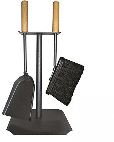 raik 21.02.376.2 Kaminbesteck 2-teilig, anthrazit beschichtet, 39cm