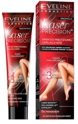 Eveline Cosmetics Crema Depilatoria Laser Precision per Gambe 125ml - Pelle Liscia e Setosa con Tecnologia Avanzata Laser Smooth