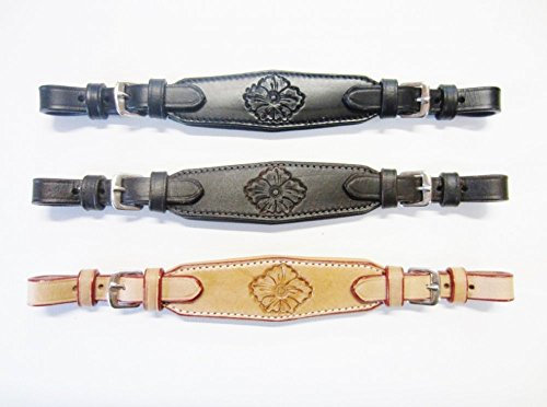 PS Pferdeartikel Mit Softleder gepolsterter Flower Nasenriemen - verziert Farbe Chocolate Brown