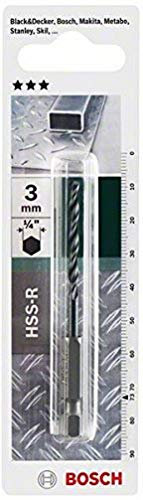 Bosch 2609255140 3 mm Diameter Hex Shank Metal Drill Bit