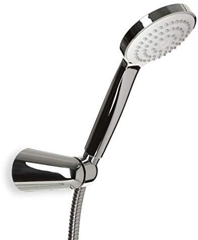 TATAY Alcachofa de Ducha 1,5 m Plástico ABS Fácil de Limpiar Ahorro de Agua | Alcachofa Ducha | Diámetro 10 cm | Sistema Antical | Acabado Cromado | 1 Posición | Kit de Marina con Soporte, Cromado