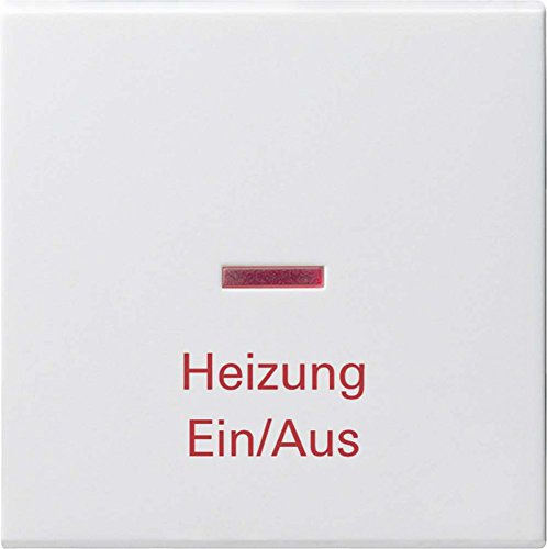 Gira 067827 Wippe Kontroll Heizung Notschalter System 55, reinweiß matt