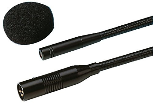 MONACOR EMG-500P Elektret-Schwanenhals-Mikrofon, Schwarz, 231980