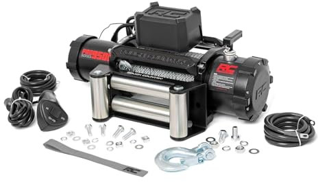 Rough Country PRO Series Argano elettrico impermeabile e antipolvere 9500 LB Steel