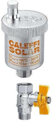 autom. Schnellentlüfter für Solaranlagen mit Absperrkugelhahn 3/8 AG #250931