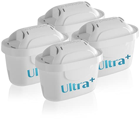 Aqualogis Ultra+ Water Filter Cartridge Compatible with Maxtra Unimax Maxtra+ Plus for Brita Jugs - 4 Pack