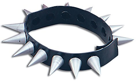 Edgy Sillver Spike Choker (1 Pc.) - Perfect Accessory for Parties, Concerts, Music Festivals, Halloween, Gigs, Rockers, & Everyday Fashion Halloween Halloween