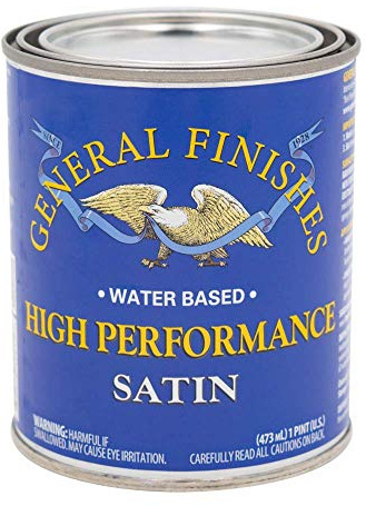 General Finishes High Performance Water Based Topcoat, 1 Pint, Satin