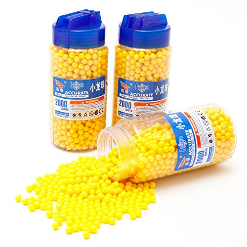 Bolas para airsoft 6000 unidades BB calibre de 6 mm High Grade, munición para airsoft, 0,12 g, bolas de munición, amarillo