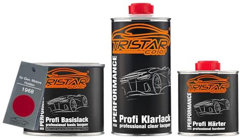 TRISTARcolor Car paint Set can ready-to-spray for Gen. Motors/Holden 1968 Firethorn Red Base coat + 2K clear coat 1.25l