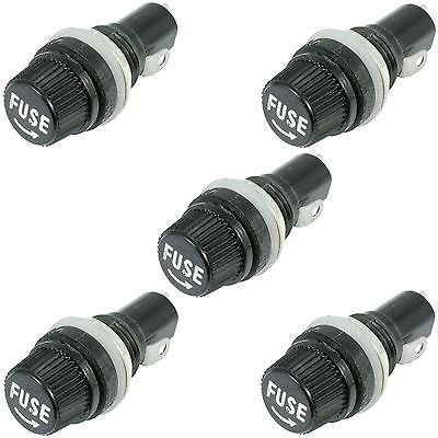 5 x Panel Mount Chassis Fuse Holder for 5x20mm Glass Fuses 10A 250V